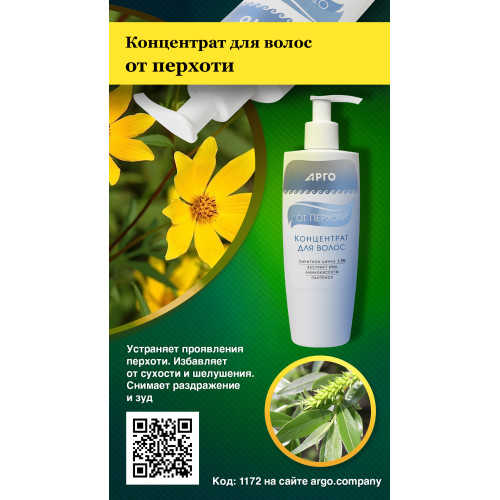 Концентрат от перхоти и зуда кожи головы с пиритионом цинка, 200 мл