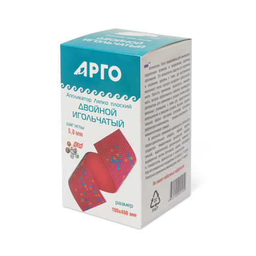 Аппликатор Ляпко «Двойной» (шаг игл 5,8 мм, размер 105 х 460 мм)