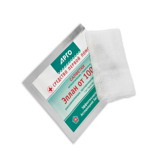 Салфетки антисептические стерильные «Эплан от 100 ран», 1 шт