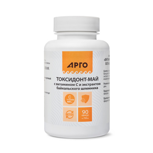 Токсидонт-май с витамином C и экстрактом байкальского шлемника, капсулы, 90 шт