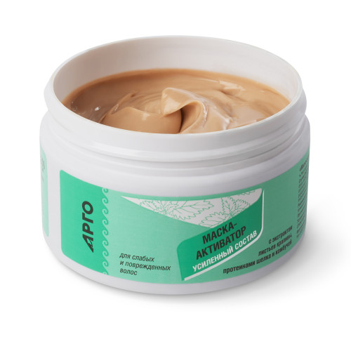 Маска-активатор для волос с экстрактом крапивы, протеинами шелка и комбучей ферментированной, 250 мл