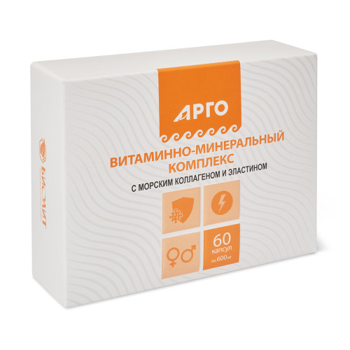 Комплекс витаминно-минеральный с морским коллагеном и эластином, капсулы, 60 шт