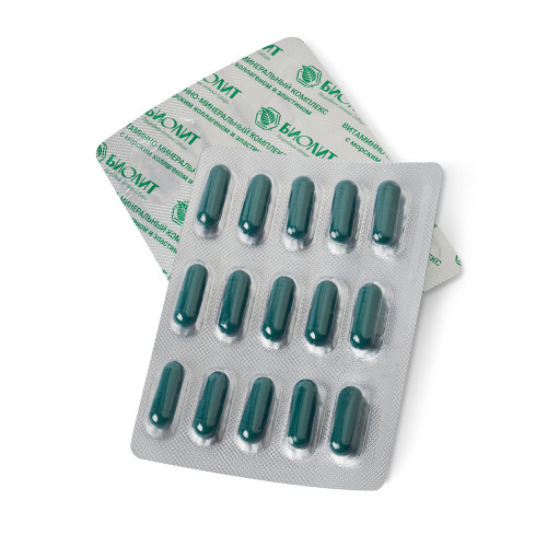 Комплекс витаминно-минеральный с морским коллагеном и эластином, капсулы, 60 шт