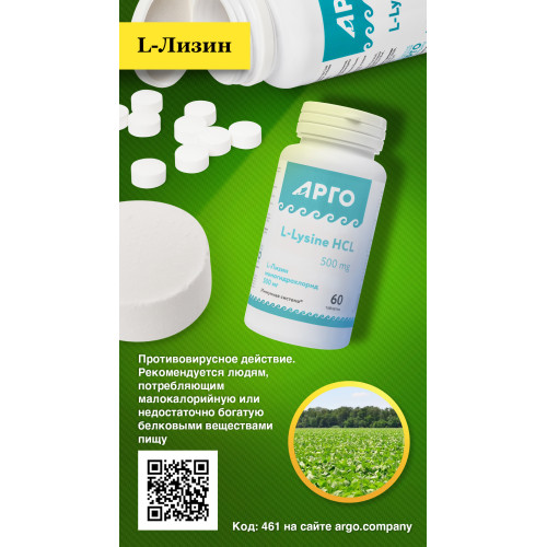L-Лизин 500 мг, таблетки, 60 шт