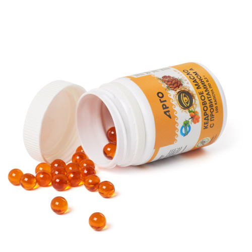 Масло кедровое с провитамином А, капсулы, 100 шт