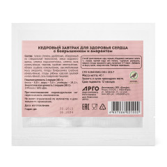 Завтрак кедровый для здоровья сердца с боярышником и амарантом, 40 г
