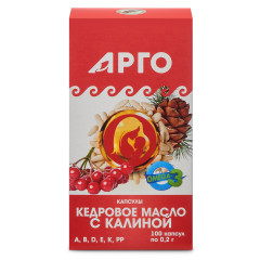 Масло кедровое с калиной, капсулы, 100 шт